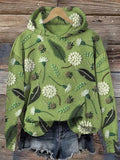 Floral Embroidery Pattern Art Print Hoodie