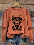 Highland Cow Casual Sweatshirt