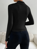 Sexy Long Sleeve Plain Top