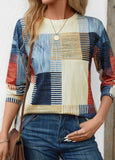 Patchwork Geometric Print T Shirt