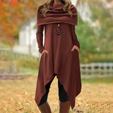 Brown Plain Long Sleeve Top