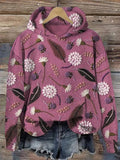 Floral Embroidery Pattern Art Print Hoodie