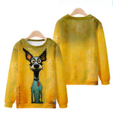 Cute Dog Painting Art Vintage Comfy Sweatshirt