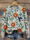 Floral Print Sweatshirt