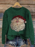 Christmas Santa Claus Print Sweater