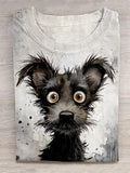 Funny Dog Puppy Art Design T-Shirt