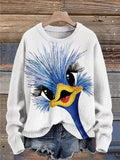 Christmas Gift Christmas Thanksgiving Turkey Art Print Knit Pullover Sweater