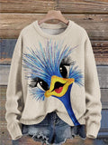 Christmas Gift Christmas Thanksgiving Turkey Art Print Knit Pullover Sweater