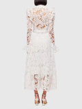 Lace Butterfly Sleeve Midi Dress