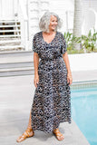 Leopard Maxi Kaftan Dress