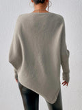 Baggy Plain Long Sleeve Sweater