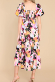 Floral Print Boat Neck Maxi Dress