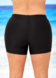 Plus Size High Waisted Black Swimwear Shorts