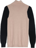 Mod Color Block Turtleneck Sweater