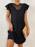 Vintage Black Plain Mini Dress