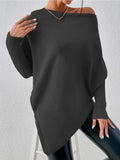 Comfy Plain Boat Neck Sweater