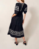 Elegant Embroidered Midi Dress