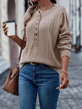 Casual Plain Round Neck Sweater