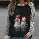 Cute Long SLeeve Print Top