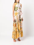 Printed Sleeveless Maxi Dress