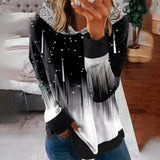 Comfy Print Black Sweatshirt