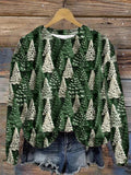 Christmas Tree  Knit Pullover Sweatershirt