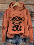 Highland Cow Casual Hoodie