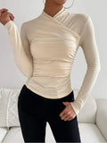 Sexy Long Sleeve Plain Top