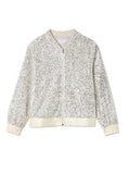 Silver Sequin Zip Jacket