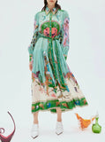 Multi Evergreen Shirtdress