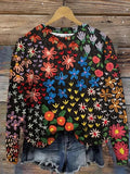 Floral Print Casual Sweatshirt