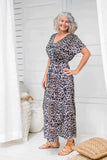 Leopard Maxi Kaftan Dress