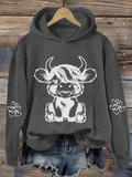 Highland Cow Casual Hoodie