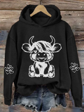 Highland Cow Casual Hoodie