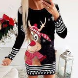 Christmas Long Sleeve Mini Dress