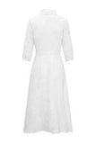 Classic & Elegant White Shirt Dress