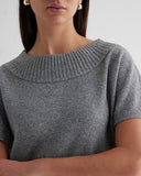 Crew Neck Short Sleeve Sweater