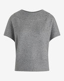 Crew Neck Short Sleeve Sweater