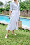 Classic & Elegant White Shirt Dress