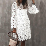 White Lace Mini Dress