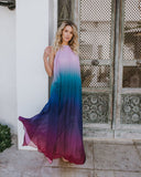 Tie and dye boho maxi dress