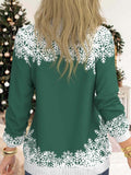 Christmas Pattern Snowman Print Top