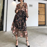 Floral chiffon dress