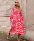 Pink Floral Shirt Dress