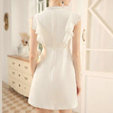 White airy sleeveless dress