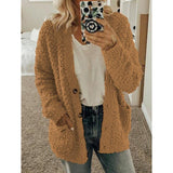 Autumn And Winter Plus Size Cardigan Casual Velvet Short Jacket