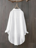 White Long Sleeve Blouse Shirt