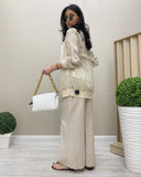 Cream Lace Wonderful Fringe Fall Jacket