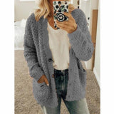 Autumn And Winter Plus Size Cardigan Casual Velvet Short Jacket