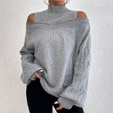 Autumn and winter drop shoulder women's thick sweater